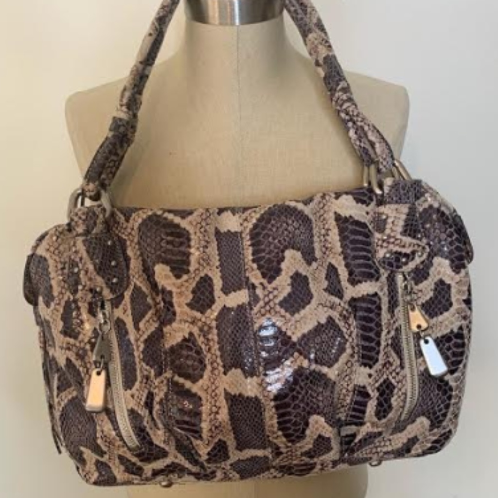 B. Makowsky Python Snakeskin Purse
